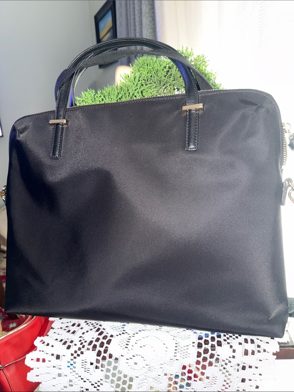 kate spade Black Nylon Laptop Tote with Detachable Strap - Picture 9 of 16